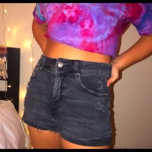 Black Jean shorts